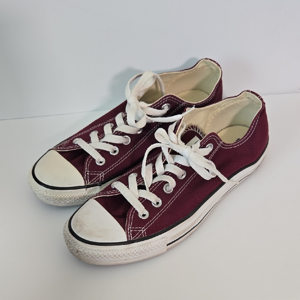 Converse Burgundy and White Women's Shoes